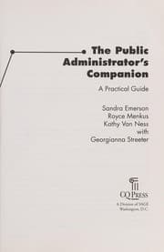Tapa de The public administrator's companion