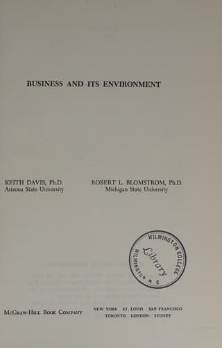 Tapa de Business and its environment