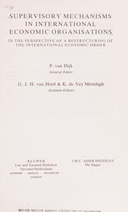 Tapa de Supervisory mechanisms in international economic organisations