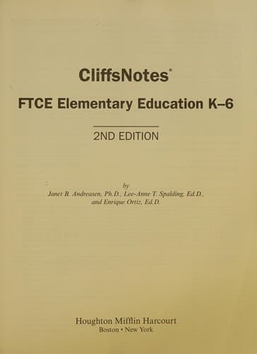 Tapa de CliffsNotes FTCE