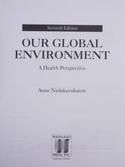 Tapa de Our global environment