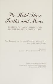 Tapa de We hold these truths and more