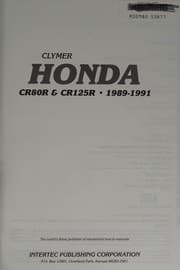 Tapa de Clymer Honda CR80R & CR125R, 1989-1991