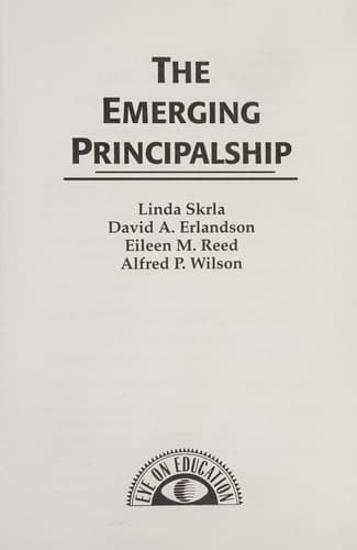 Tapa de The emerging principalship