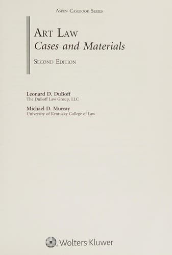Tapa de Art Law