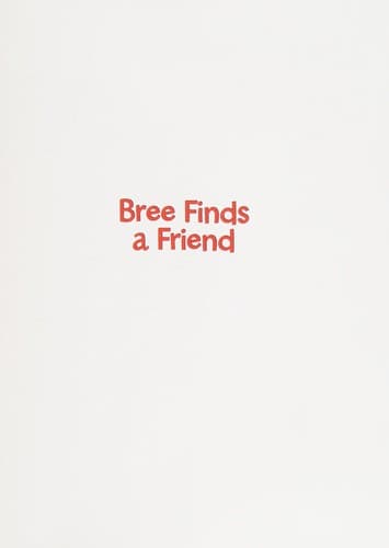 Tapa de Bree Finds a Friend