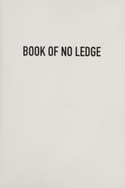 Tapa de Book of No Ledge