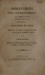 Tapa de Osservazioni sulla topografia-medica del regno di Napoli
