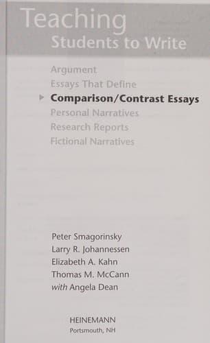 Tapa de Teaching students to write comparison/contrast essays