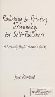 Tapa de Publishing and Printing Terminology for Self-Publishers