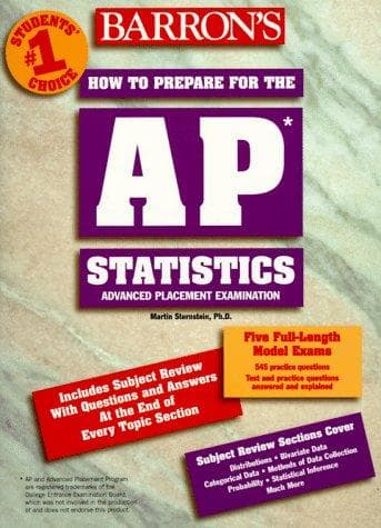 Tapa de Barron's A P Statistics: Advanced Placement Test in Statistics (Barrons a P Statistics : Advanced Placement Test in Statistics, 1998)