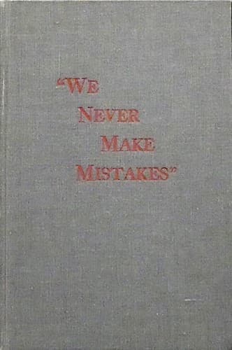 Tapa de "We never make mistakes"