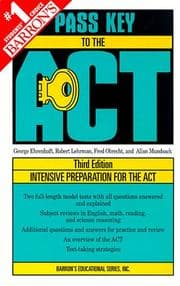 Tapa de Barron's pass key to the ACT, American College Testing Program