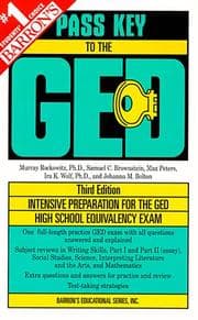 Tapa de Barron's pass key to the GED high school equivalency exam