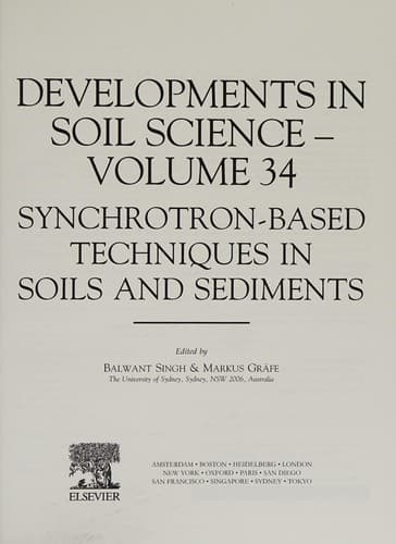 Tapa de Synchrotron-Based Techniques in Soils and Sediments