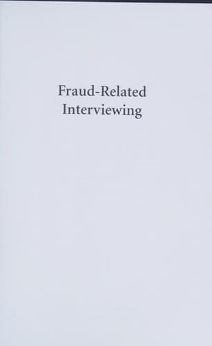 Tapa de Fraud-related interviewing