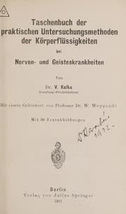 Tapa de Taschenbuch der Praktischen Untersuchungsmethoden der Körperflüssigkeiten Bei Nerven- und Geisteskrankheiten
