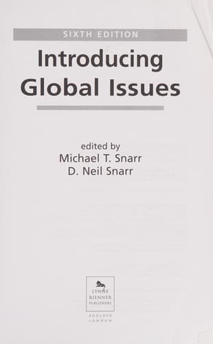 Tapa de Introducing Global Issues, 6th Edition