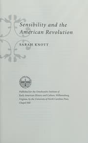 Tapa de Sensibility and the American Revolution