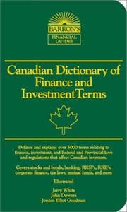 Tapa de Canadian dictionary of finance and investment terms