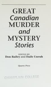 Tapa de Great canadian murder and mystery stories