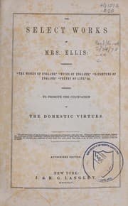 Tapa de The select works of Mrs. Ellis
