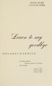Tapa de Learn to say goodbye