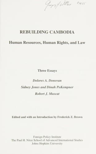 Tapa de Reconstructing Cambodia