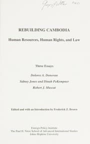 Tapa de Reconstructing Cambodia