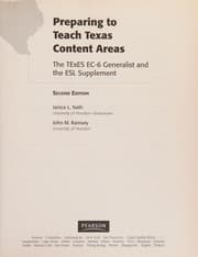 Tapa de Preparing to teach Texas content areas