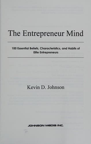 Tapa de The entrepreneur mind