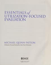 Tapa de Essentials of utilization-focused evaluation