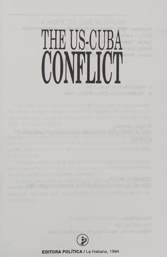 Tapa de The US-Cuba conflict