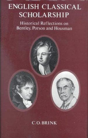 Tapa de English Classical Scholarship