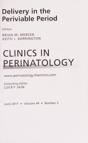 Tapa de Delivery in the Periviable Period, an Issue of Clinics in Perinatology