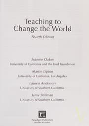 Tapa de Teaching to change the world