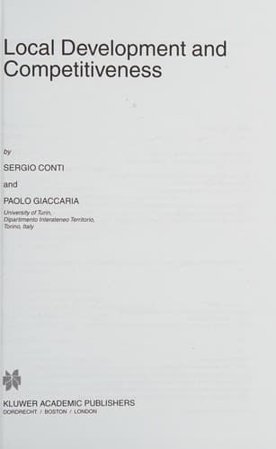 Tapa de Local development and competitiveness