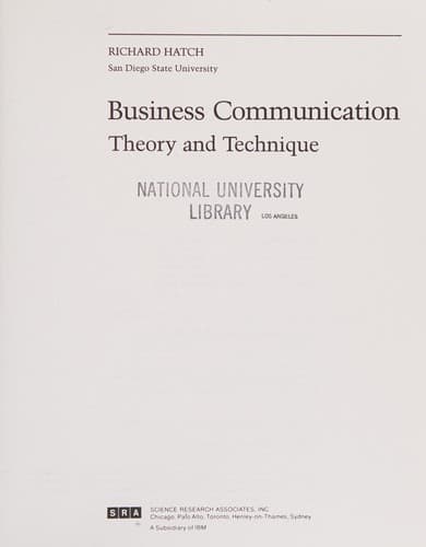 Tapa de Business communication