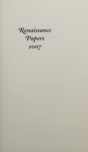 Tapa de Renaissance Papers 2007