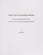 Tapa de Quick fixes for business writing