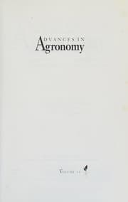 Tapa de Advances in agronomy