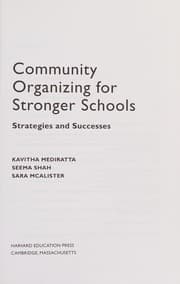 Tapa de Community organizing for stronger schools