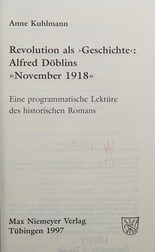 Tapa de Revolution als "Geschichte"