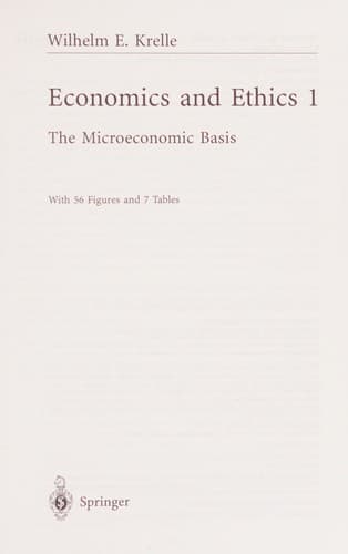 Tapa de Economics and ethics