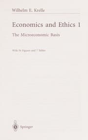Tapa de Economics and ethics