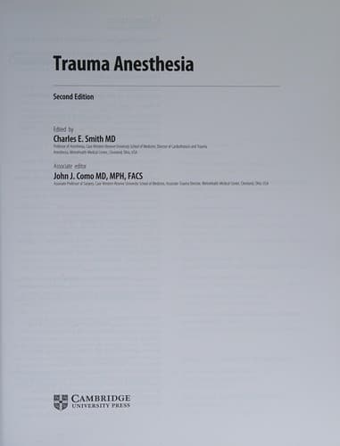 Tapa de Trauma Anesthesia