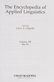 Tapa de The encyclopedia of applied linguistics