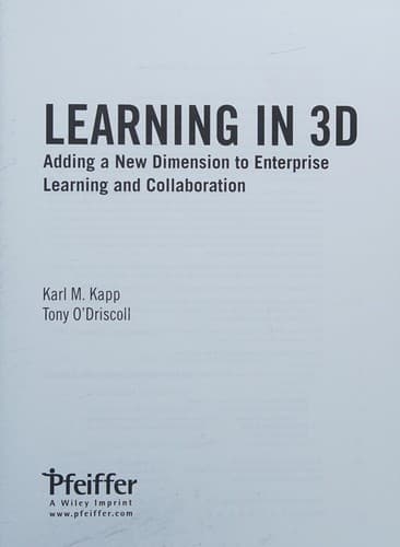 Tapa de Learning in 3D