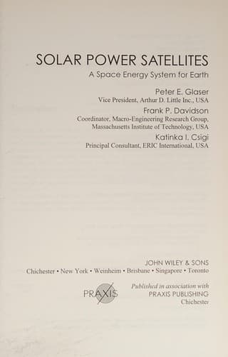 Tapa de Solar power satellites
