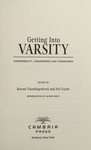 Tapa de Getting into varsity